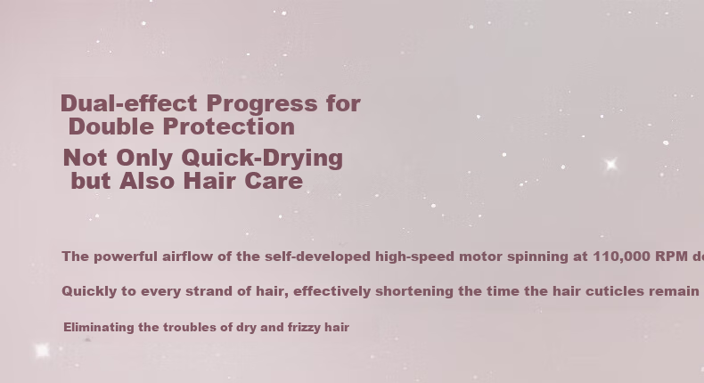 FLYCO High-Speed Hair Dryer Portable Negative Ion Hair Care Blow Dryer for Home Dormitory Fast Drying Gift for Girls Galaxy Star Ring FH6371 Color Random 5