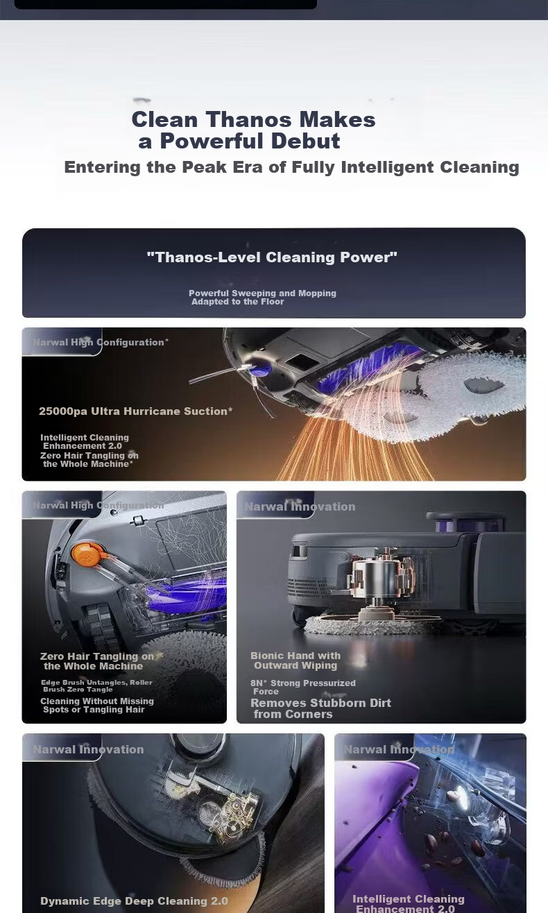 Cloud Whale Xiaoyao 002Max Disc Version AI Water Tank White 25kPa Hot Water Wash High Suction Sweeping and Mopping Robot Automatic Dust Collection Fully Automatic Robot Vacuum Cleaner 4