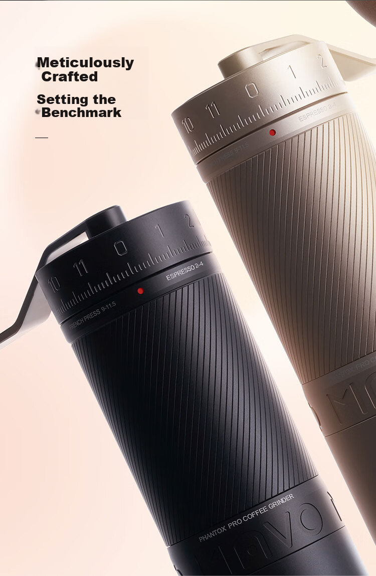 MAVO Phantom PRO Manual Coffee Grinder Hand-Crank Coffee Bean Grinder Yao Yan Black 20