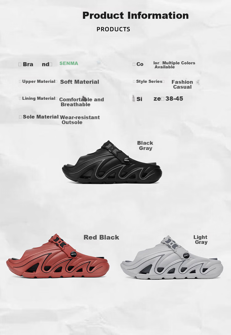 Senma Men's Summer Slippers Anti-Slip Odor-Resistant Soft Sole Flip Flops Comfortable Driving and Beach Sandals 3