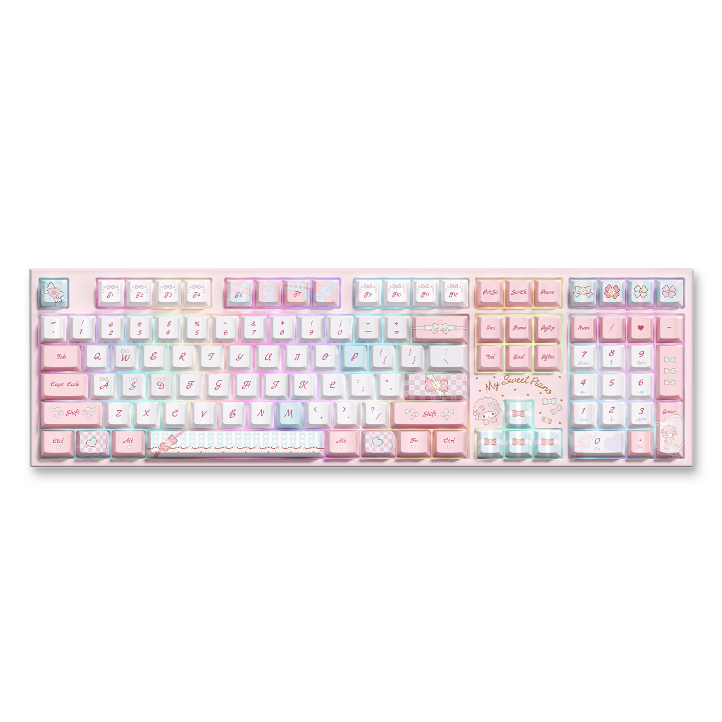 AKKO 5108 V5 Biao Nuo Little Sheep Limited Edition Bluetooth Wireless Mechanical Keyboard Gaming E-sports 108-Key Female High-Appearance Computer Office Typing Comfortable Wired Tri-Mode Keyboard