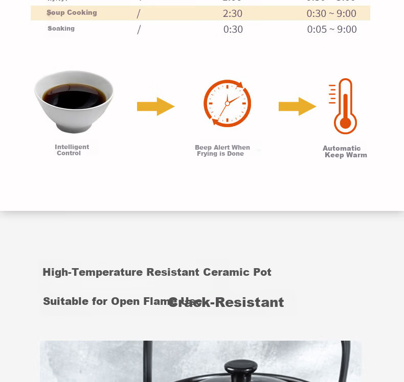 SANYUAN 3L Direct-Pour Intelligent Herbal Medicine Cooker Automatic Ceramic Herbal Decoction Pot YH30-A1 Large Capacity Split-Type Health Pot for Home Use 5