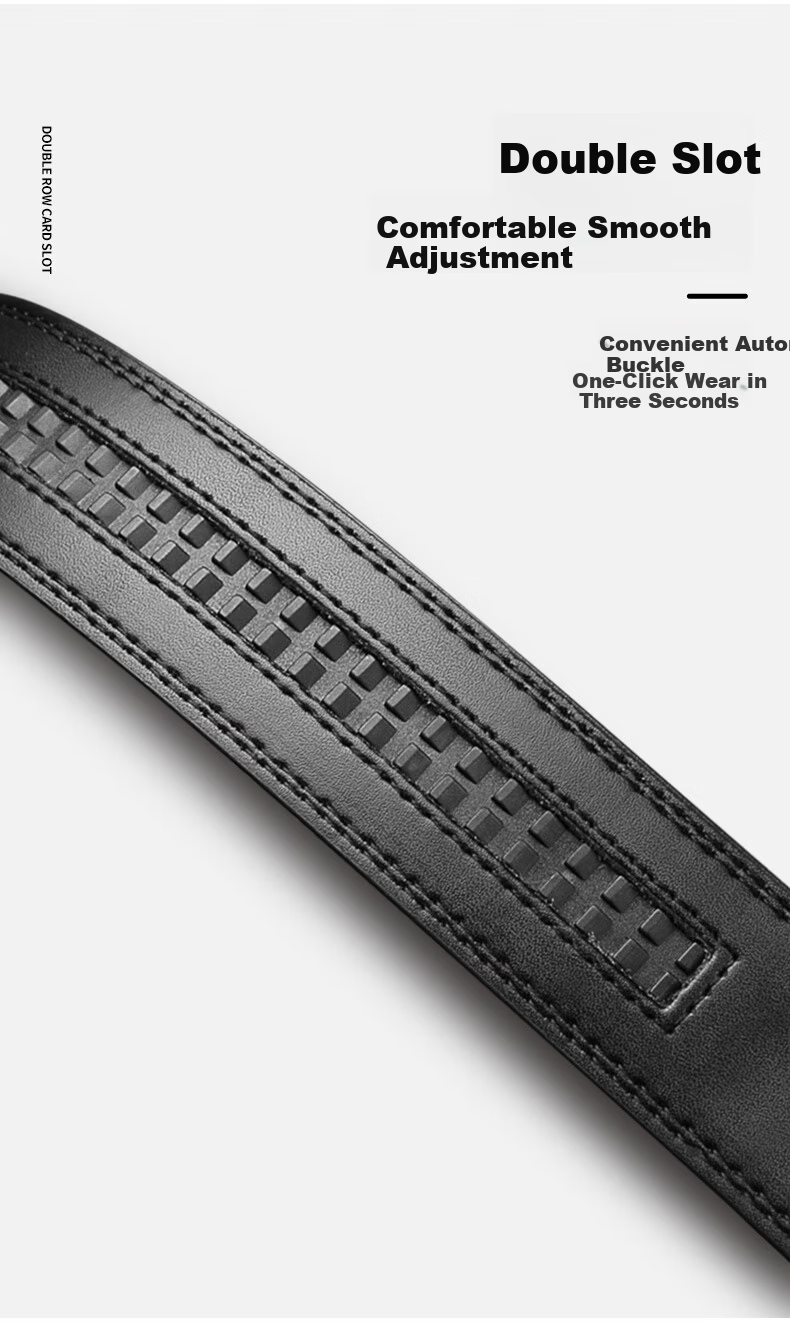 CARTELO "Fortune Turn" Men's Business Casual Genuine Leather Automatic Buckle Belt Gift for Boyfriend Husband Father 5