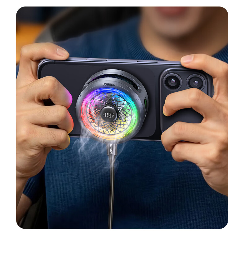 UGREEN Magnetic Mobile Phone Cooler Clip Semiconductor Cooling Low Noise for Apple Android Huawei Xiaomi iPad Tablet Gaming Live Streaming 21