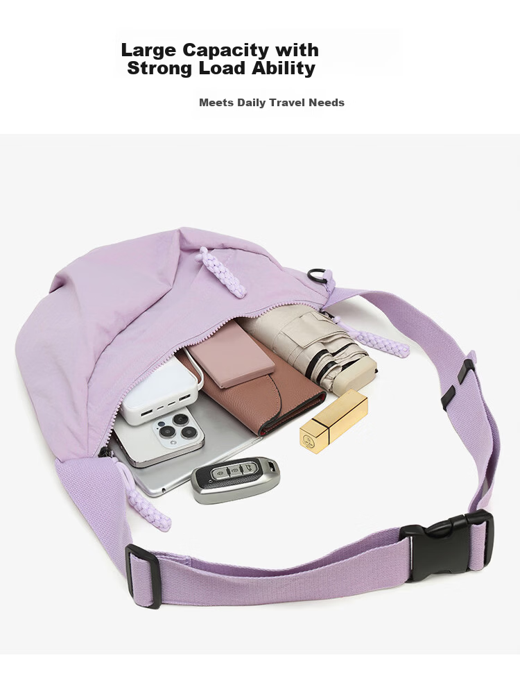 Banjeni Travel Casual Crossbody Bag Large Capacity Outdoor Sports Backpack Men's Student Lightweight Commuter Women's Single Shoulder Small Chest Bag 3