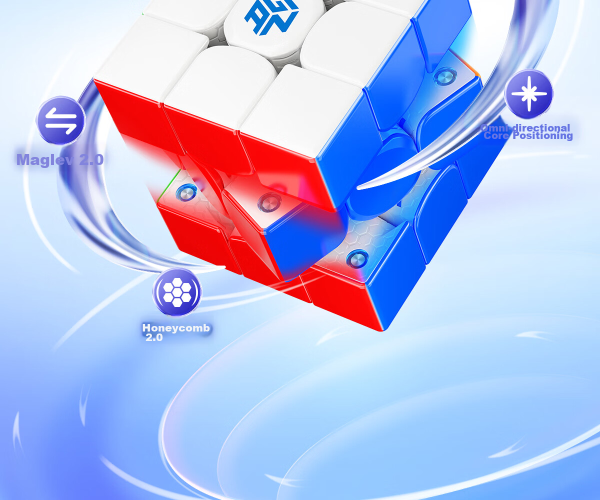 GAN Magic Cube 3x3 Children's Educational Toy, Magnetic Smooth Competition Early Learning Gift, 356Maglev Matte Finish 2