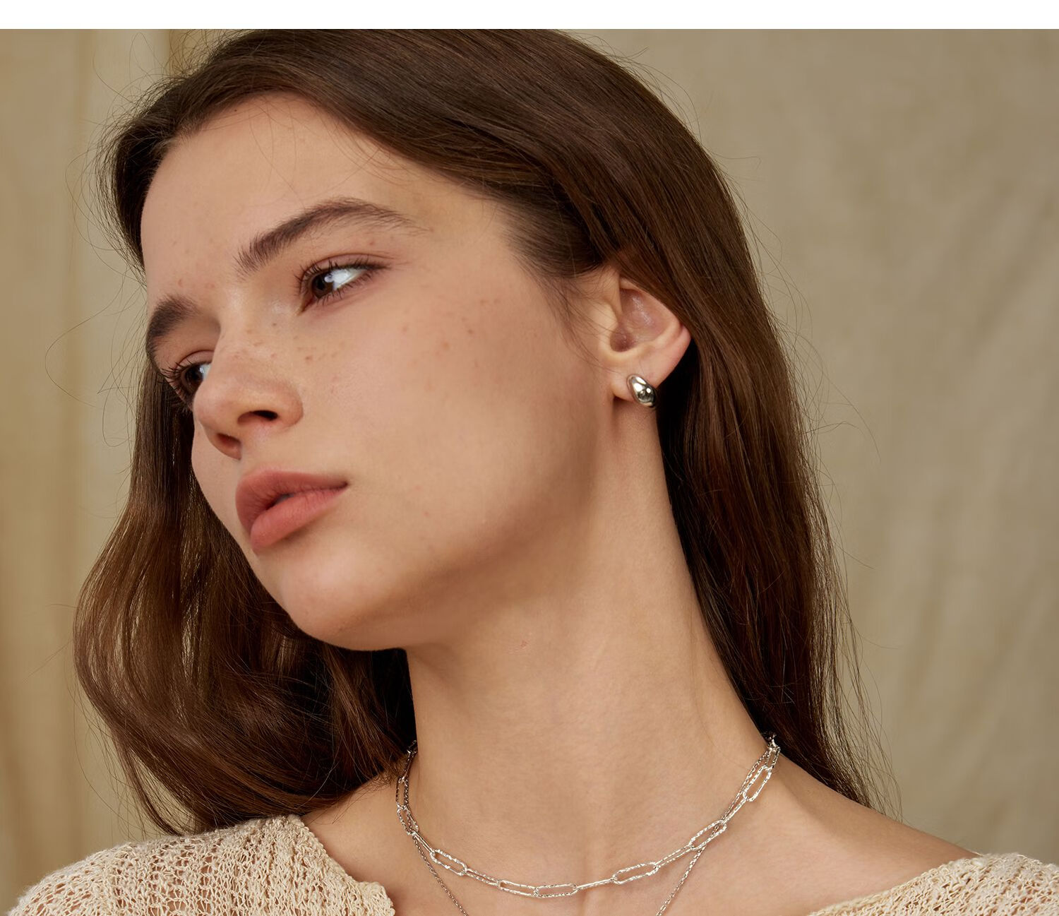 Arsis Simple Letter Pendant Necklace for Women, S925 Silver Collarbone Chain, Birthday Gift for Girlfriend, Letter M 20