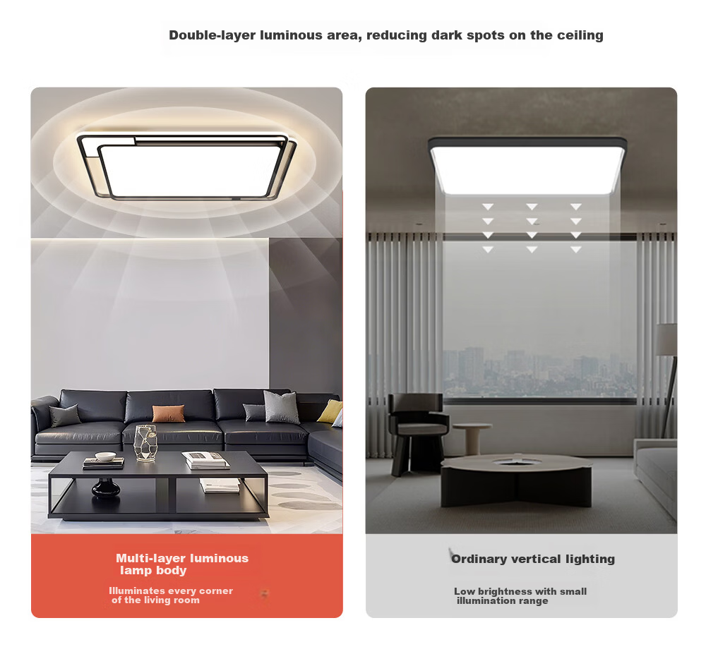 Kuka LED Ceiling Light Nordic Eye Protection Cree Lighting Living Room Bedroom 110cm - Smart [Installation Included] 17