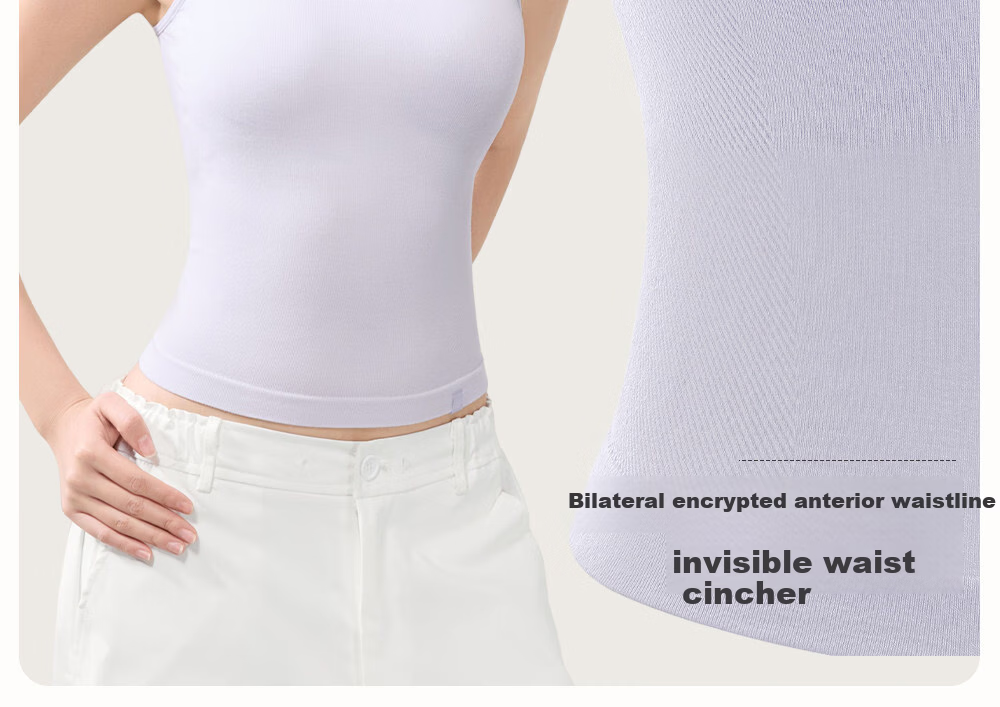 SecretWorld Women's Camisole with Built-in Padded Bra, Cross Back, Side Coverage, Slimming Spring Base Top 29