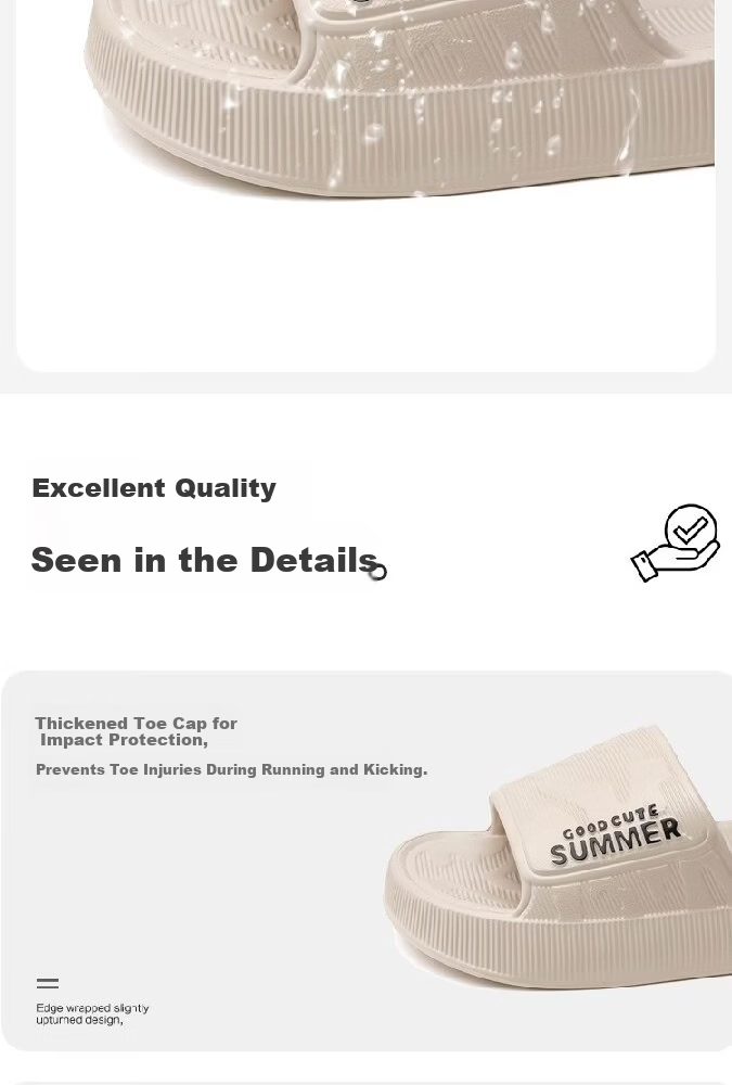 Huamei Comfortable Walking Slippers Unisex Home Shower Non-Slip Bathroom Indoor Outdoor Couple Sandals HM633 Yellow Size 36-37 14
