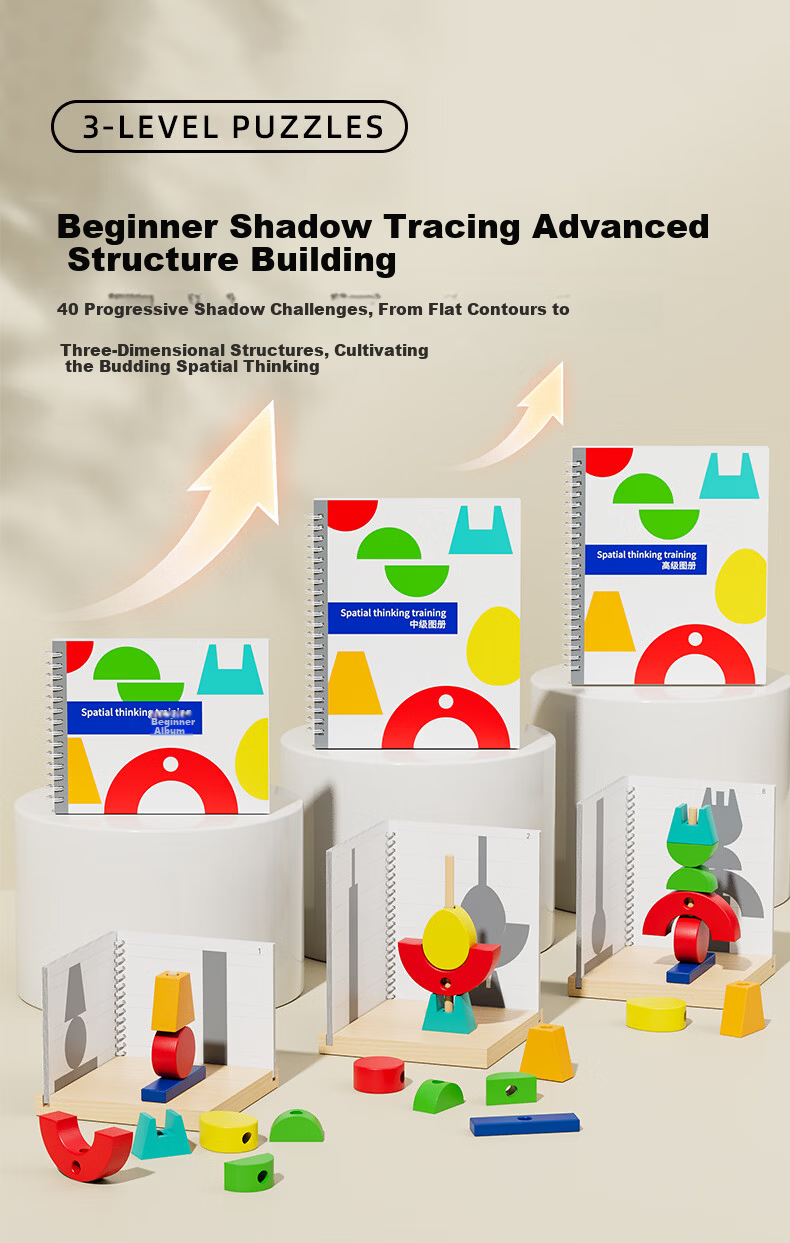 Genius Path 3D Holographic Projection Logic Brain Thinking Training Blocks for Ages 0-3 - Children's Day Educational Toy 2