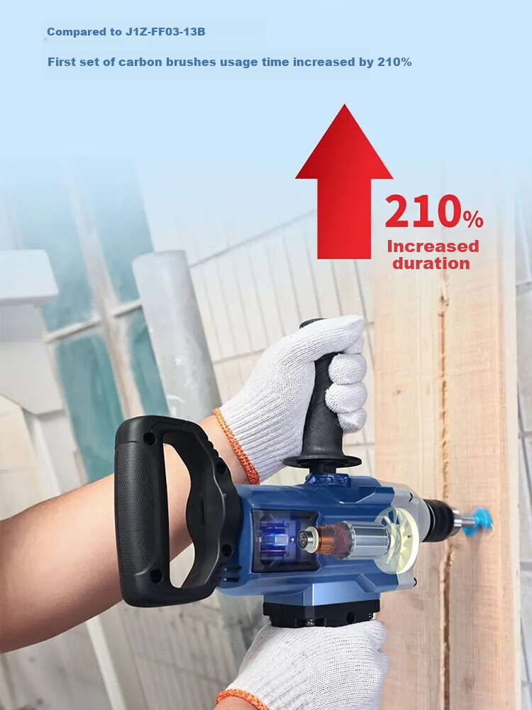 Dongcheng High-Power Electric Drill Mixer J1Z-FF08-13 Industrial Grade Putty Powder Stirrer Handheld Electric Drill 2