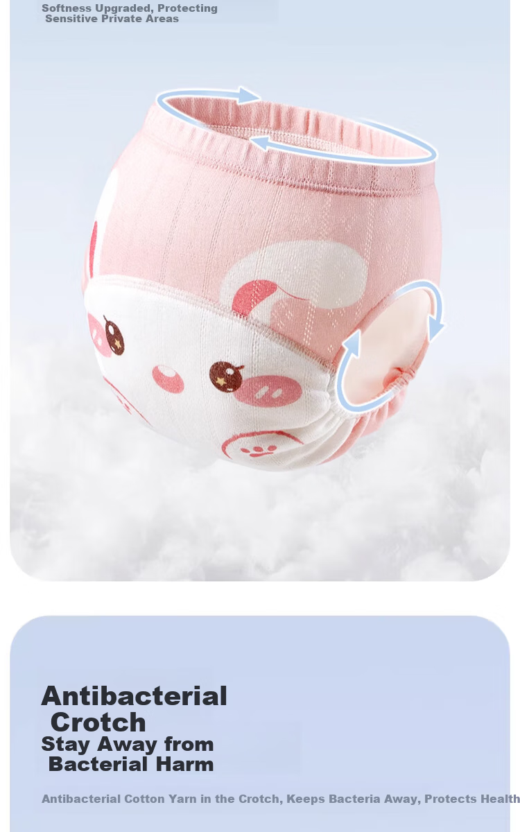 Kidsneed Baby Training Pants Potty Training Leak-Proof Washable Unisex Diaper Pants Waterproof Underwear 9