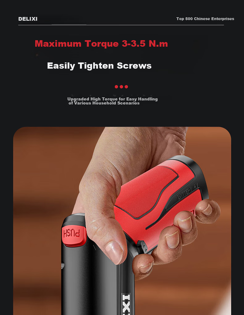 Delixi Electric Cordless Screwdriver Rechargeable Portable Mini Multifunctional Electric Drill Screwdriver Set for Home Use 7