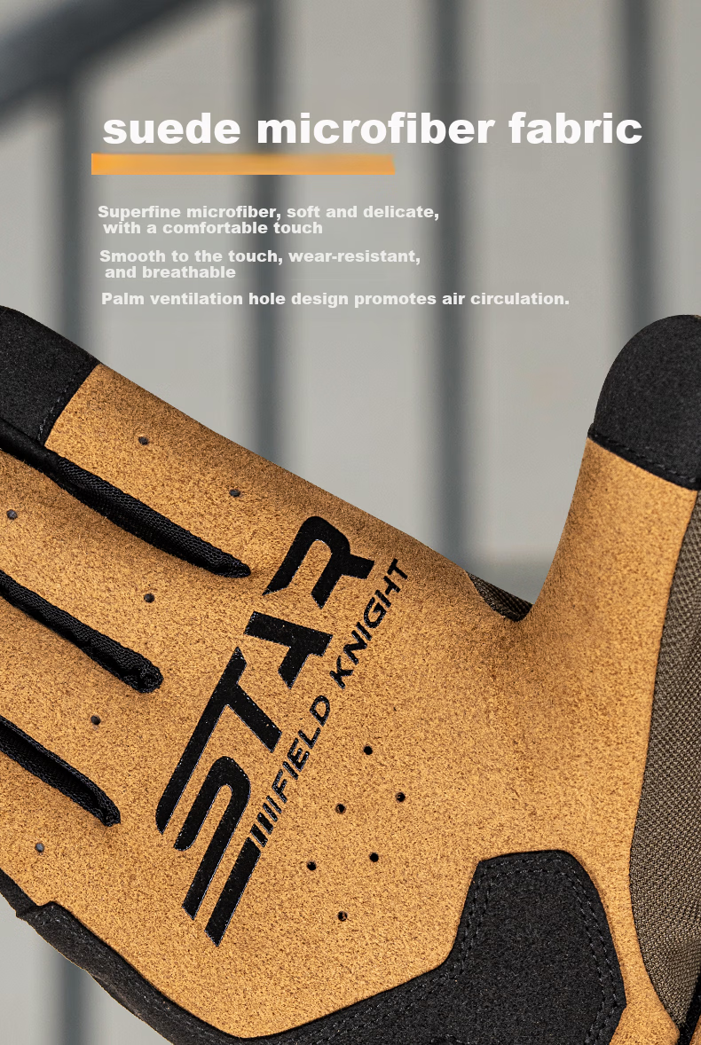 STAR FIELD KNIGHT Motorcycle Riding Gloves Unisex Spring Summer Breathable Retro Thin SKG577 Military Green XL 7