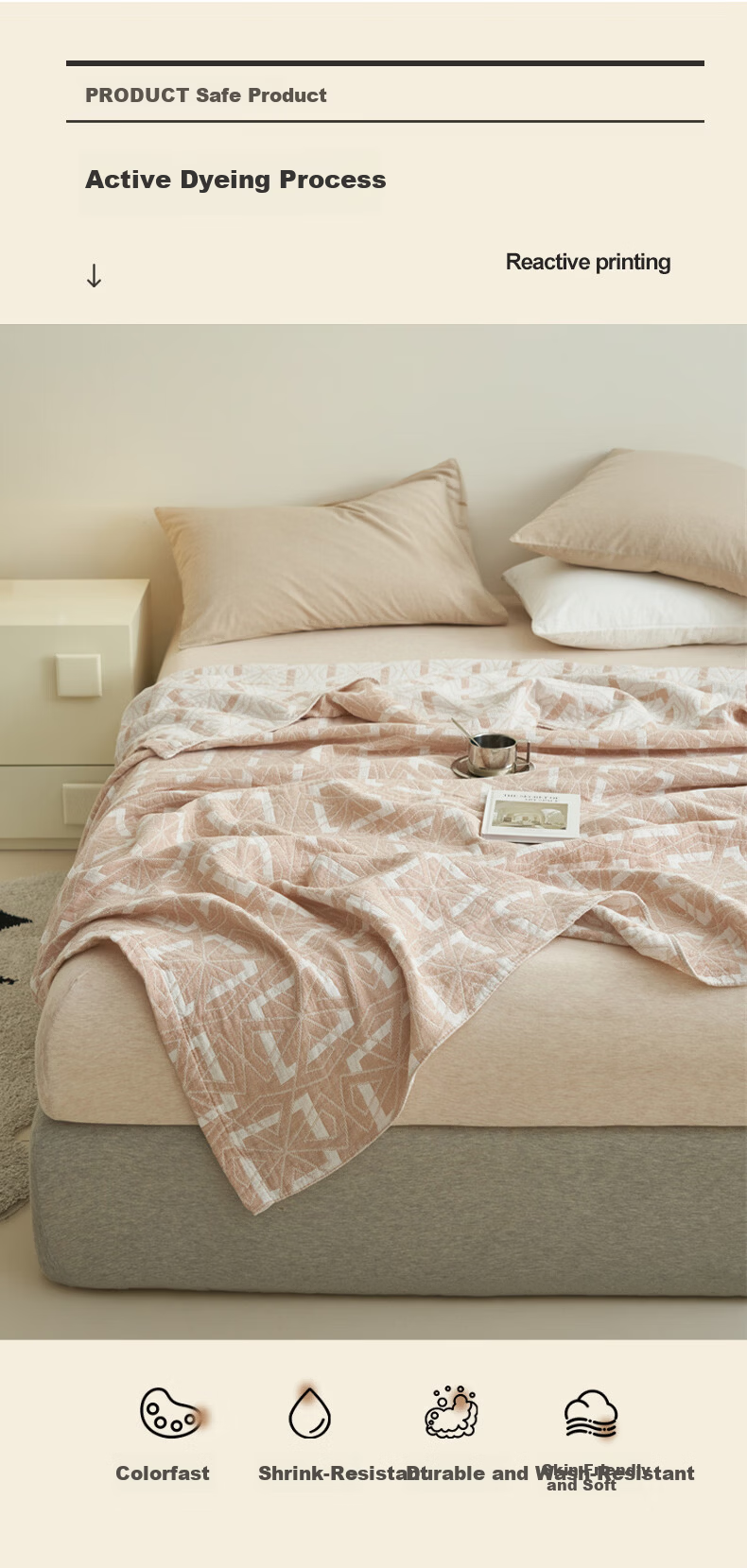 MUJI A-Class 100% Cotton Three-Layer Gauze Towel Blanket Summer Quilt Thin Blanket Air Conditioning Blanket 150x200cm 13