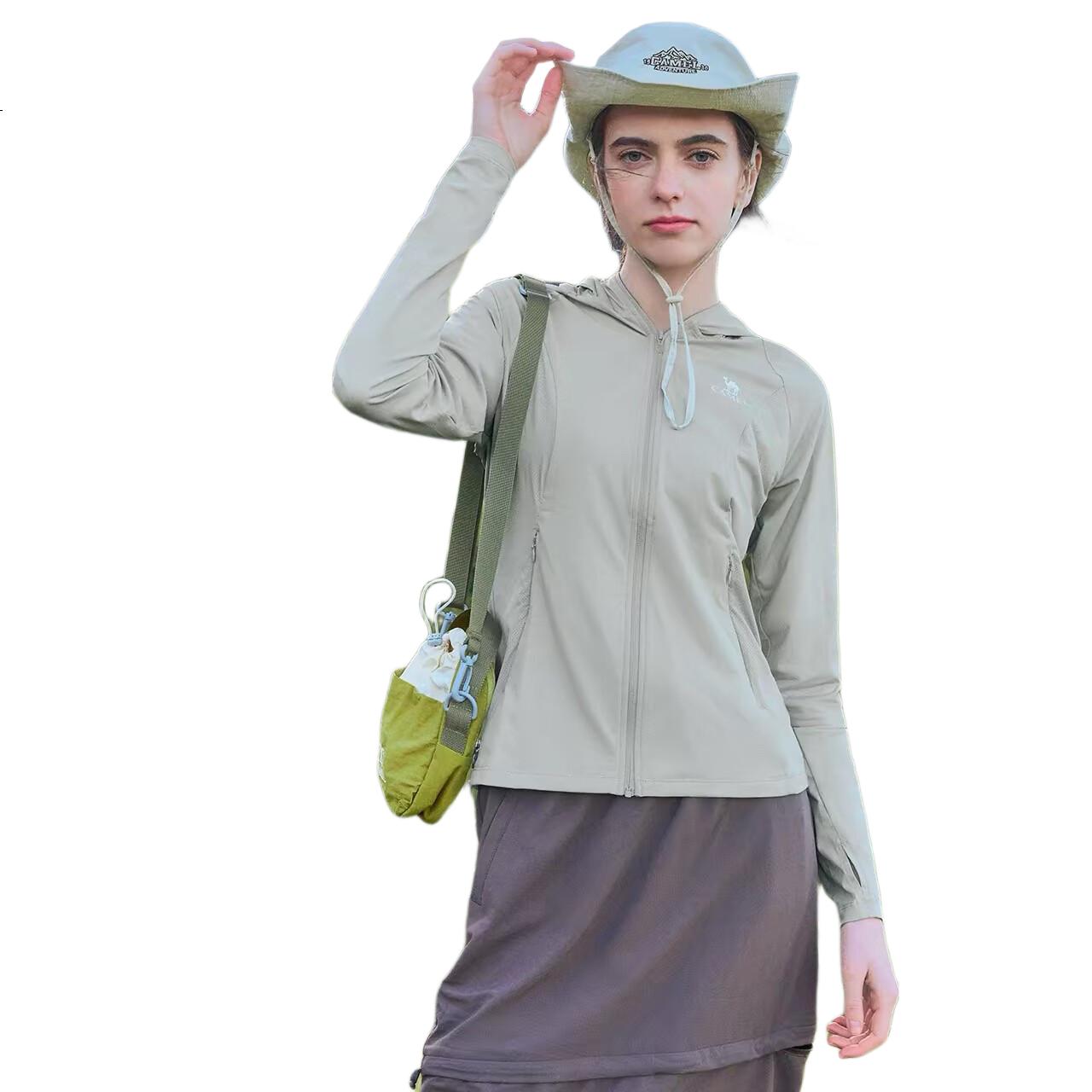 CAMEL Cold White Skin Outdoor Sunscreen Jacket 25 Spring Summer New Unisex Original Yarn Cooling UPF2000 Coat Sun Protection Clothing V104