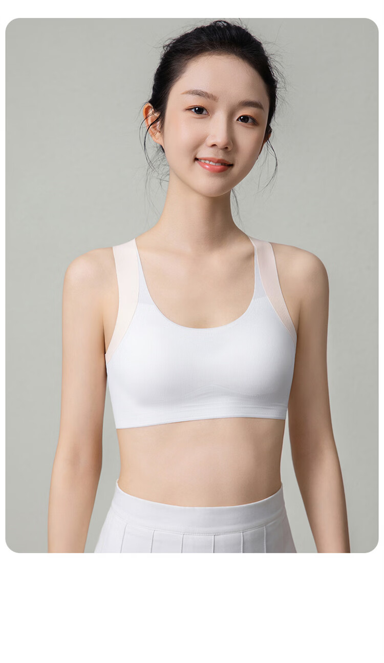GUJIN 2-Piece Developmental Girls' Sports Vest Bra for Middle and High School Students Ages 13-15 18