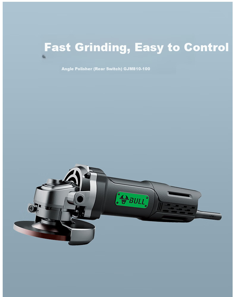 BULL Angle Grinder Polishing Grinding Metal Stone Cutting Machine 850W High Power GJM850-100 (Rear Switch) 1