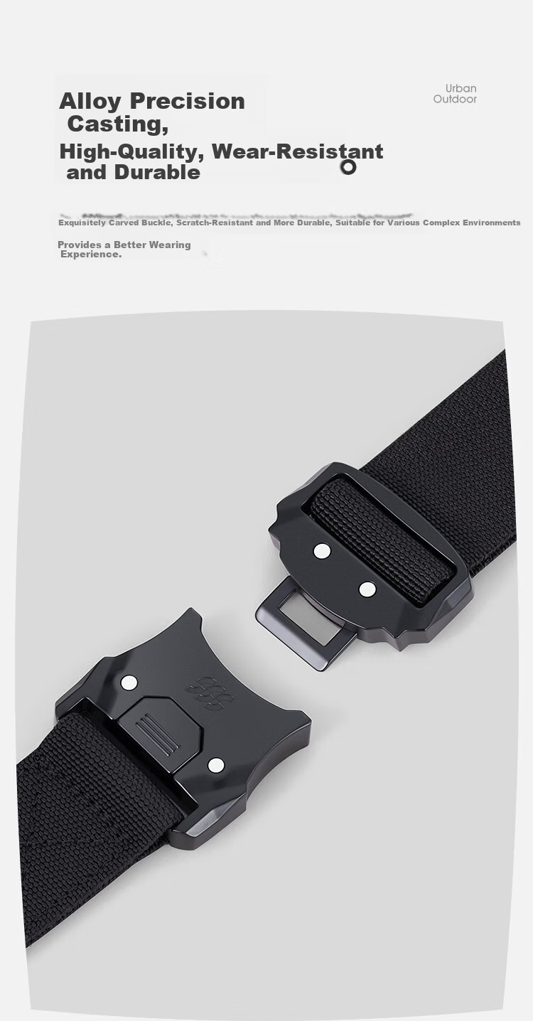 HLA Men's Tactical Buckle Belt Versatile Fashion Waistband Anniversary Birthday Gift for Boyfriend Gift Box Set 11