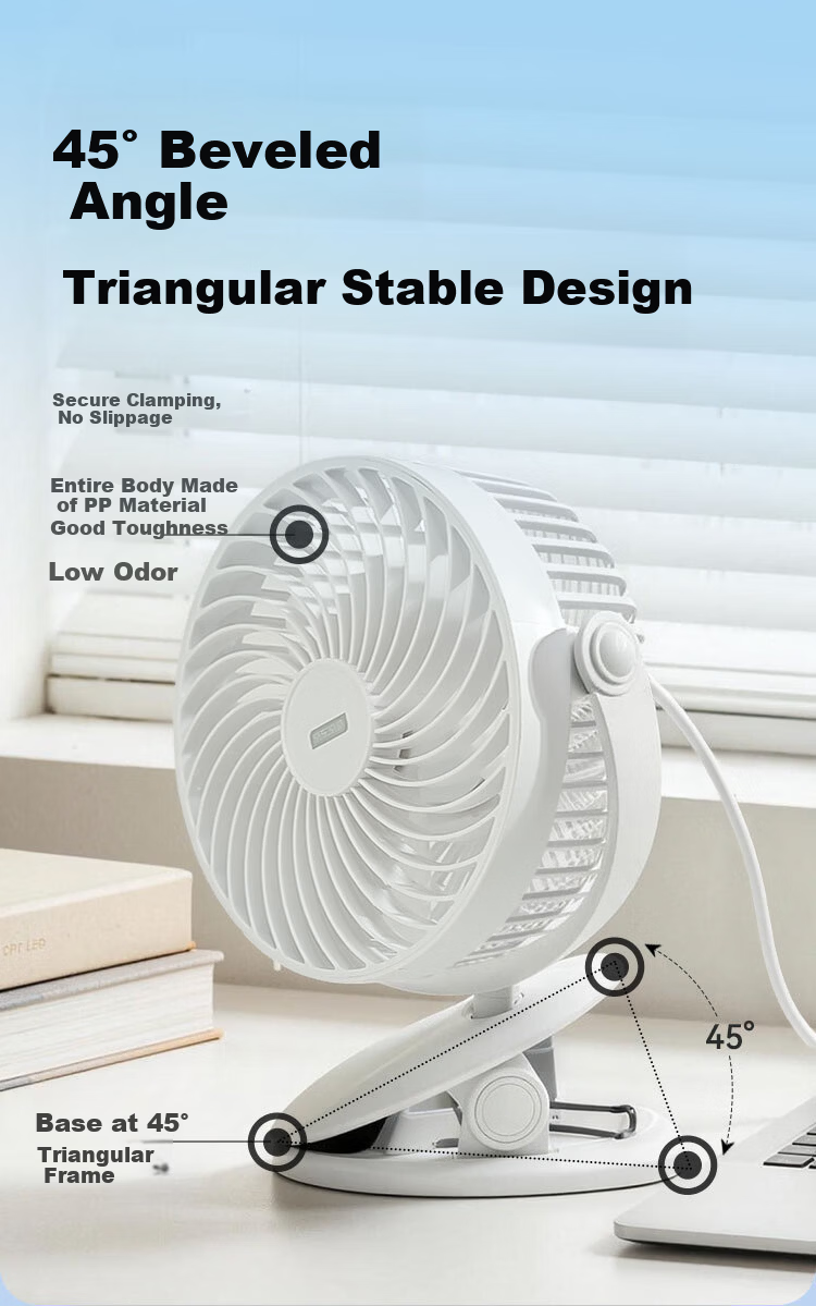 JD Jingzao Handheld Mini Fan Ice Cooling Fan Long Battery Life LED Display Desktop Fan USB Rechargeable Portable Outdoor Travel Camping 100-Speed Wind Gift 7
