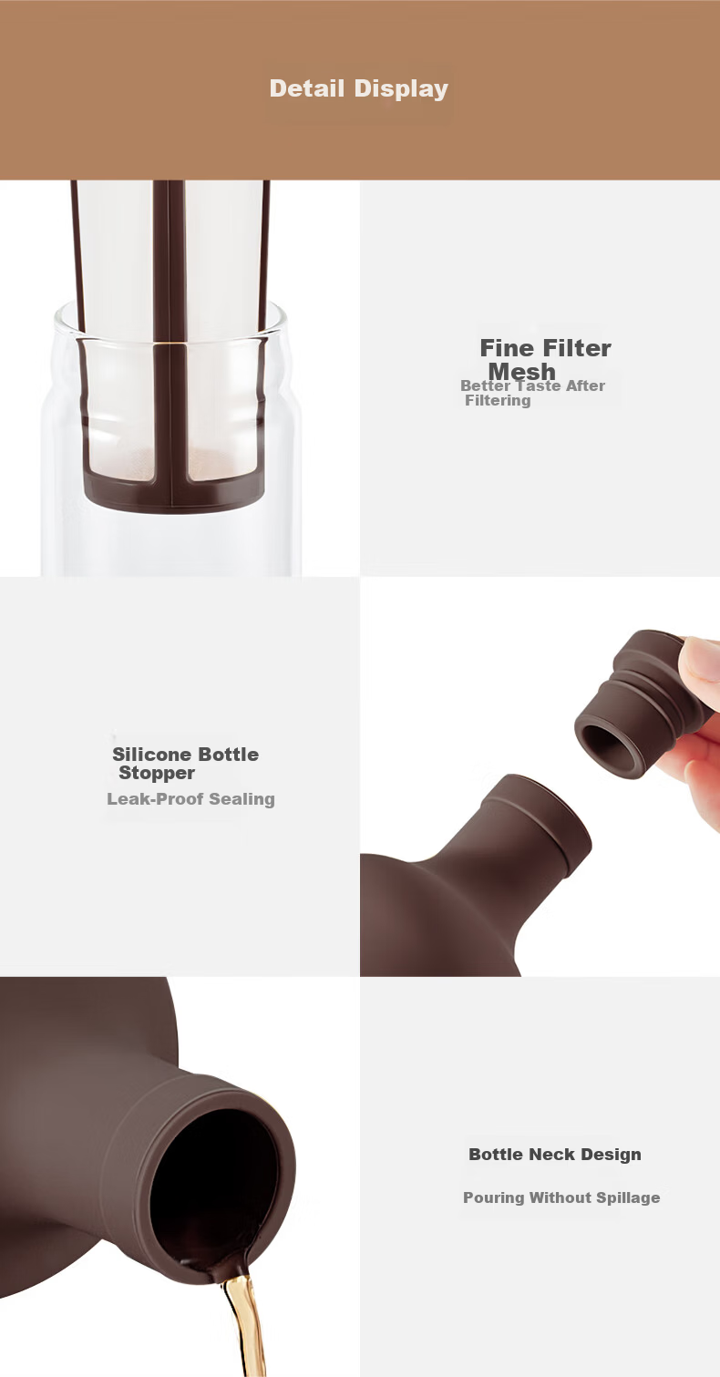 Circle Joy Cold Brew Coffee Cup Portable Home Travel Cold Brew Bottle Cold Brew Cup Water Cup American Cold Brew Pot 1000ml 12