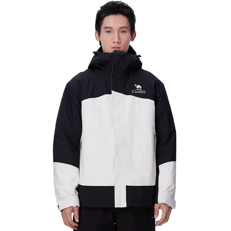 CAMEL Outdoor Padded Jacket, AK80 Hard Shell Waterproof Cotton Coat for Men, Thickened Mountaineering Suit, A14CF09733