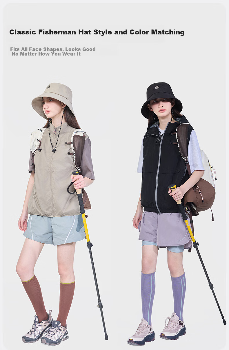 MISSION UV Sun Protection Hat for Women Summer Outdoor Hiking Sunshade Fisherman Hat Face Cover UV Protection Cap 2