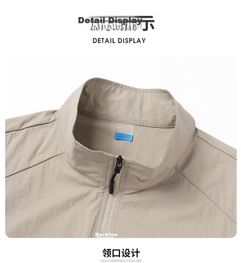 ROMON Father's Day Gift Men's Summer Lightweight Breathable Casual Comfortable Quick-Dry Fashion Sun Protection Jacket 14