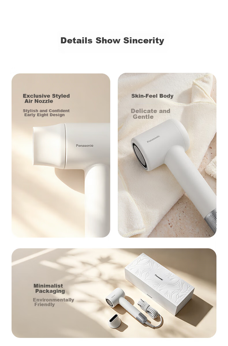Panasonic High-Speed Hair Dryer Home Quiet Negative Ion Damage-Free Children's Low Noise Quick Drying Gift Box EH-NE8A 14