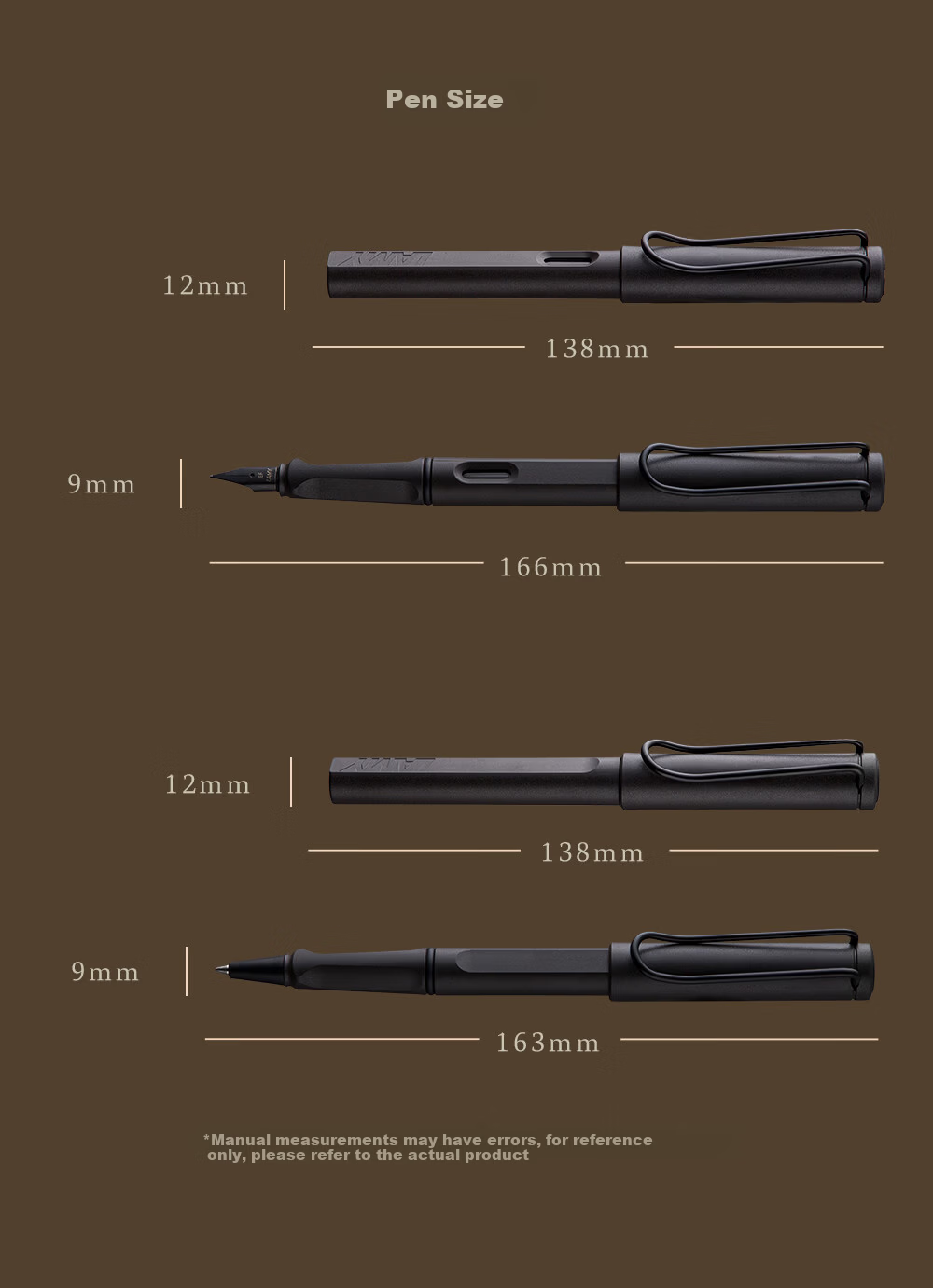 LAMY Safari Fountain Pen Gift Set with Pine Soot Ink, Matte Black 0.5mm, Calligraphy and Posture Training Pen for Students, Office Stationery Gift 18