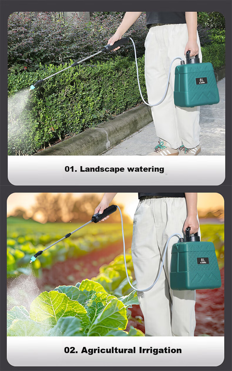 Quiet Bear Electric Backpack Sprayer High-Pressure Agricultural Sprayer Small Household Pesticide Disinfection Watering Garden Tool 4