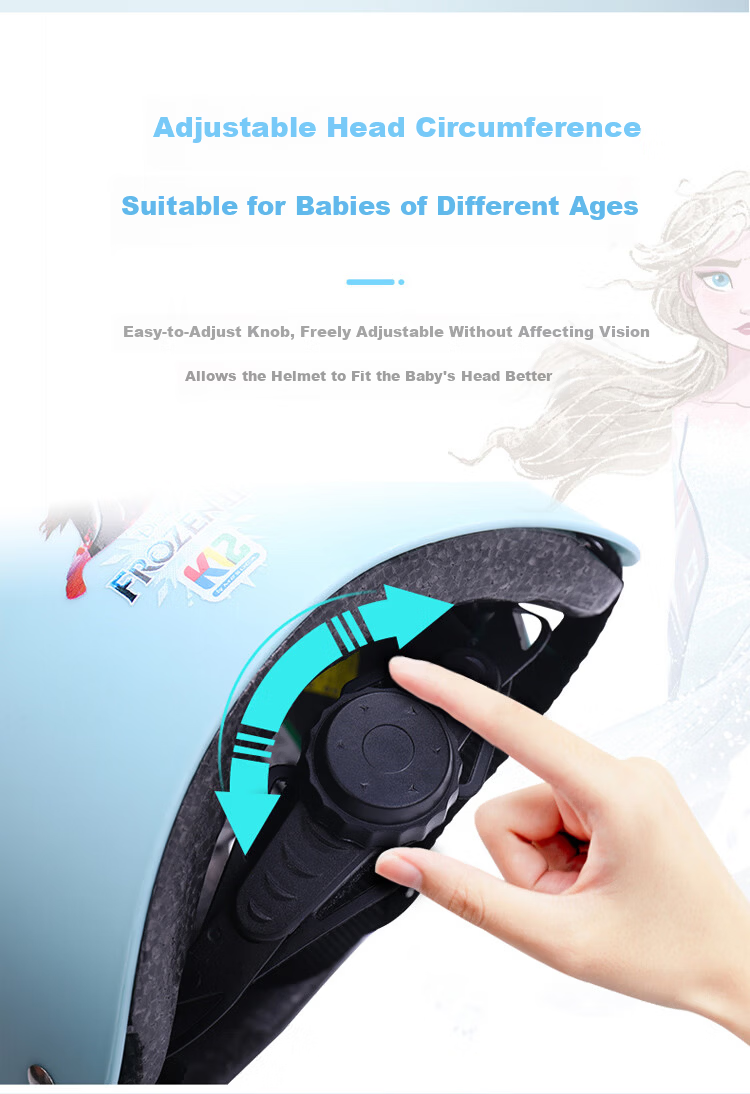 Disney Kids Adjustable Helmet for Roller Skating, Scooter, Bicycle Riding, Anti-Fall Protective Gear, Balance Bike, Girl Elsa 6