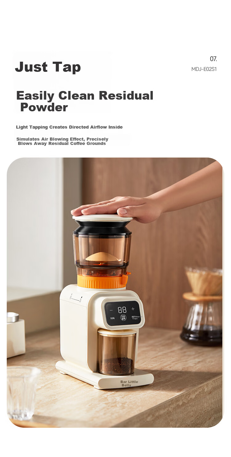 Bear Home Electric Coffee Grinder 30-Level Adjustable Espresso Machine with Cup Volume Setting E02S1 8