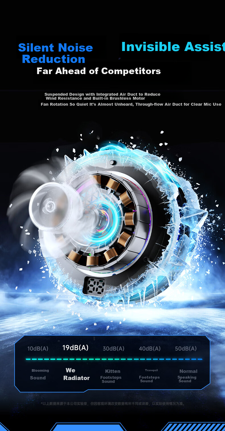 STEK 15W AI Temperature Control Freezing Mobile Phone Cooler Ice Clip Cooling Gaming Cooler Compatible with Black Shark 2 Pro Red Magic Xiaomi Apple 17 Pro Huawei 10