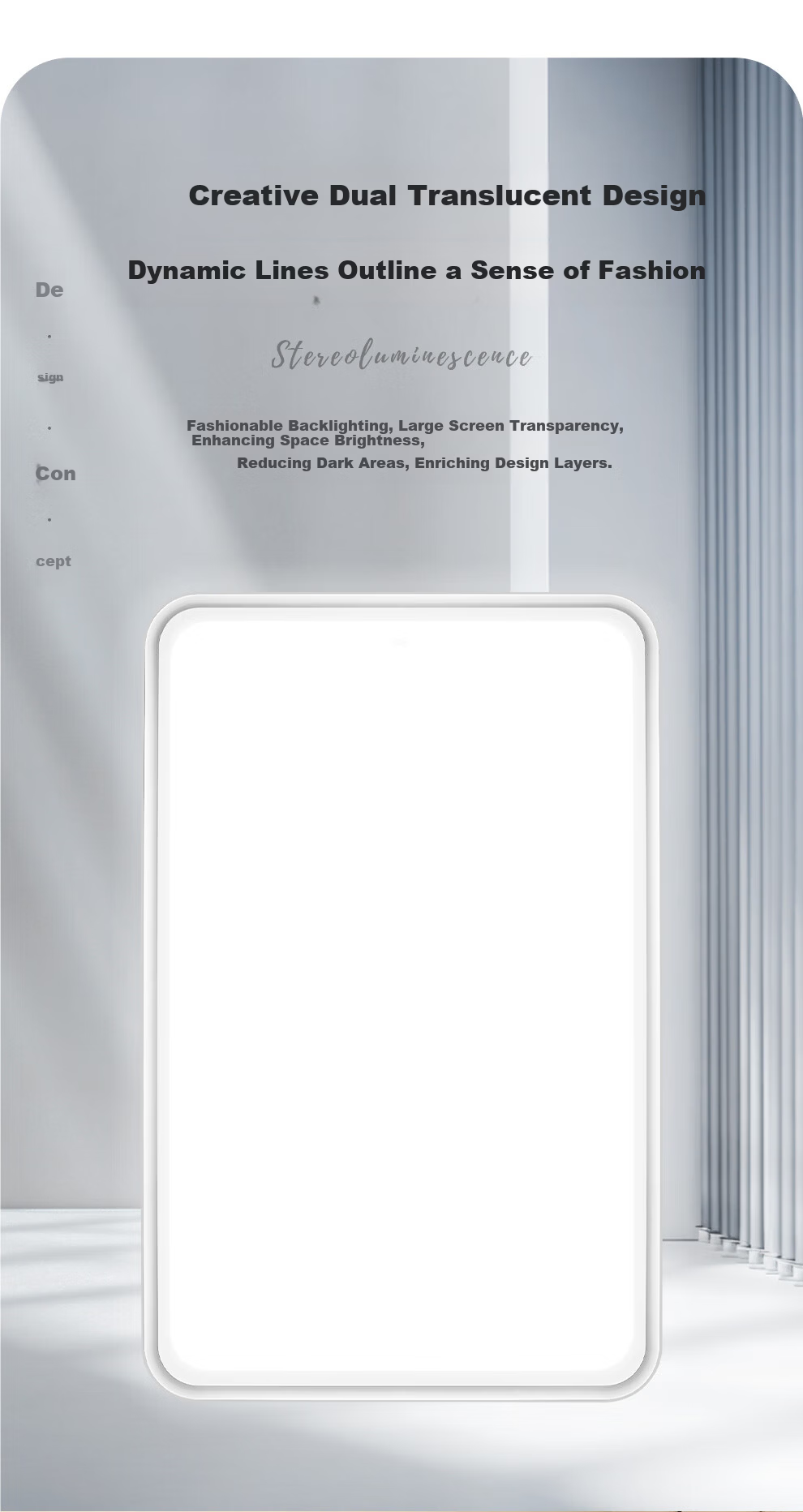 NVC LED Ceiling Light Ultra-thin Large Screen Full Spectrum Smart Quick-install Comfortable Square 48W for Living Room 3