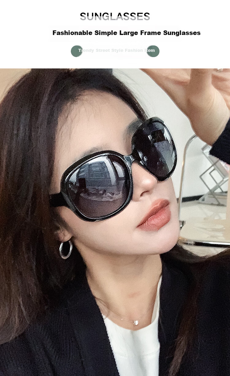 MT·MIT Women's Sunglasses Large Frame Slimming Polarized Driving Sunglasses Black 1