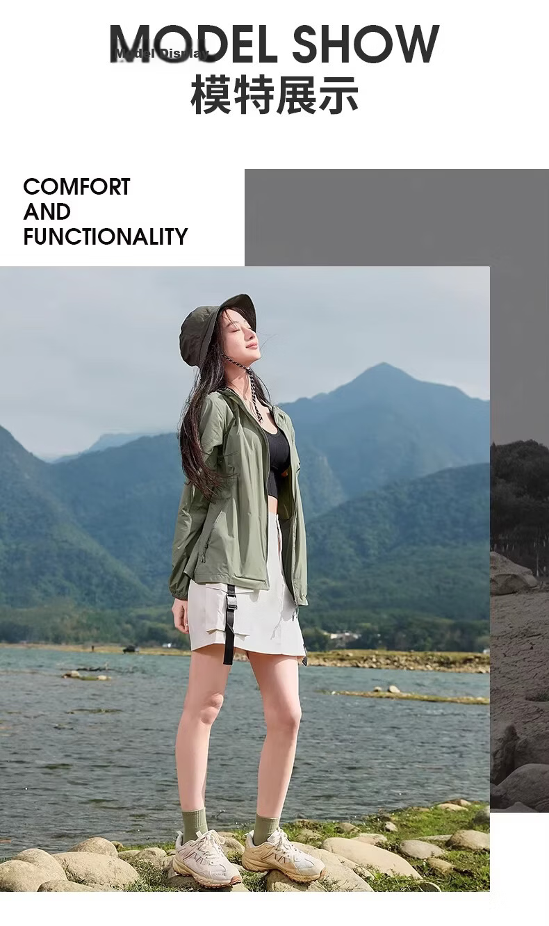 Camel Women's Zero-Feel Outdoor Sun Protection Cycling Summer Jacket UV Protection Couple Ice Silk Skin Jacket 11