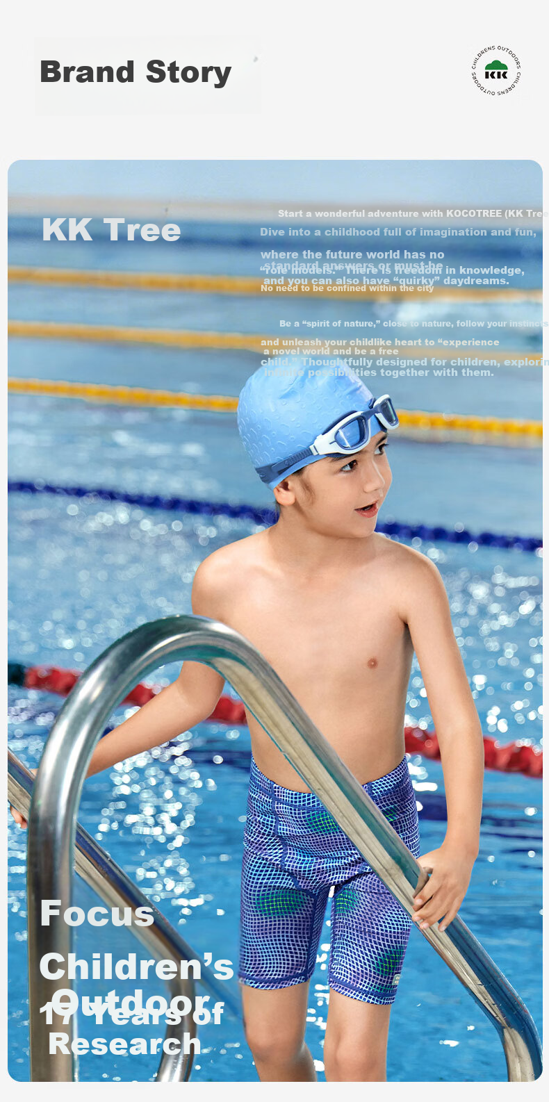 Kocotree KK Tree Kids Boys Swimwear Youth Professional Training Quick-Dry Breathable Swim Trunks 30