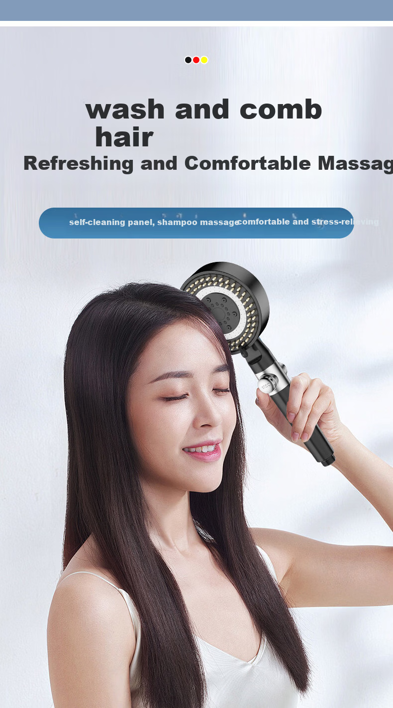 JROR [Germany] High-Pressure Single Spray Shower Head Bathroom Super Strong Water Flow Thermostatic Filtered Shower Head 7