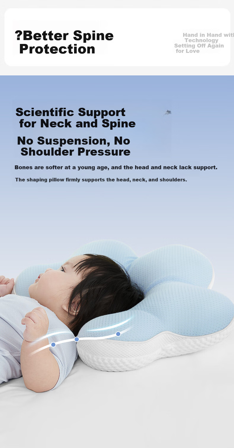 Babybox Infant Shaping Pillow 0-6 Months Round Head Sleep Correction Baby Pillow 0-1 Year Antibacterial Version 6