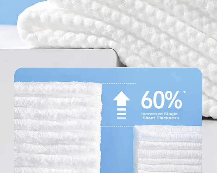 CCOKIO Japan Premium 100% Cotton Facial Towels Large Thickened Dual-Use Dry and Wet Baby Disposable Pull-Out 80 Sheets 7