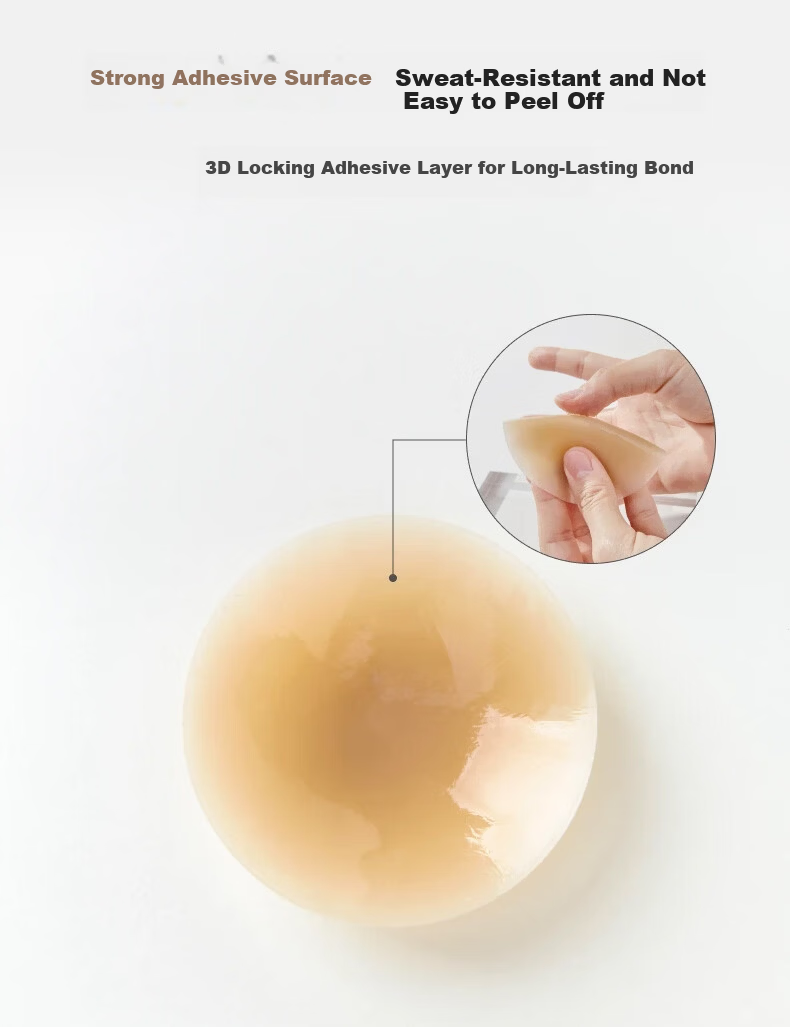 VCN Pink Skin Nipple Covers - 5 Pairs [03# Natural Skin] Invisible Bra Pads for Wedding Dresses, Summer Anti-Pointing for Small Bust 4