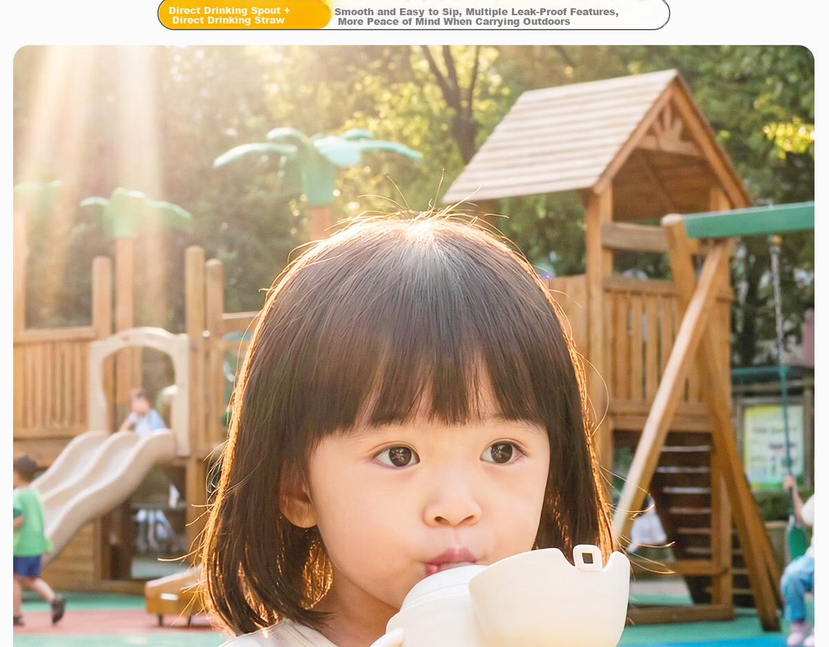 NEVS Baby Duckbill Sippy Cup Infant Training Cup Flip Lock Children's Water Cup PPSU Gravity Ball Straw Cup 300ml 28