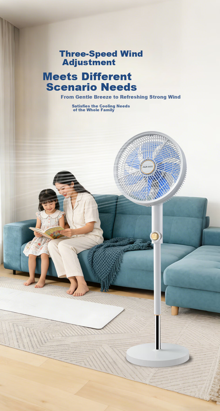 AUX Electric Fan/Floor Fan/AC Fixed Frequency Home 7-Blade Circulating Air/Energy-Saving Gentle Breeze Electric Fan/Floor Fan FS-30-A1211 2