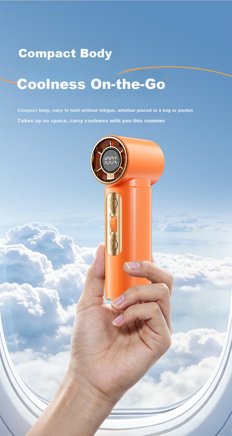 Jilitian Handheld Mini High-Speed Energy-Saving Portable Fan with Night Light 2000mAh Rechargeable Outdoor Dormitory Use 13