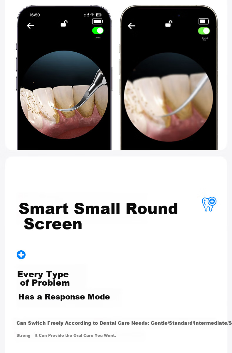 Moon Crescent Ultrasonic Teeth Cleaner M1 Pro Visual Tooth Tartar Remover Dental Cleaner Yellow Stain Remover Gift for Husband Boyfriend 8