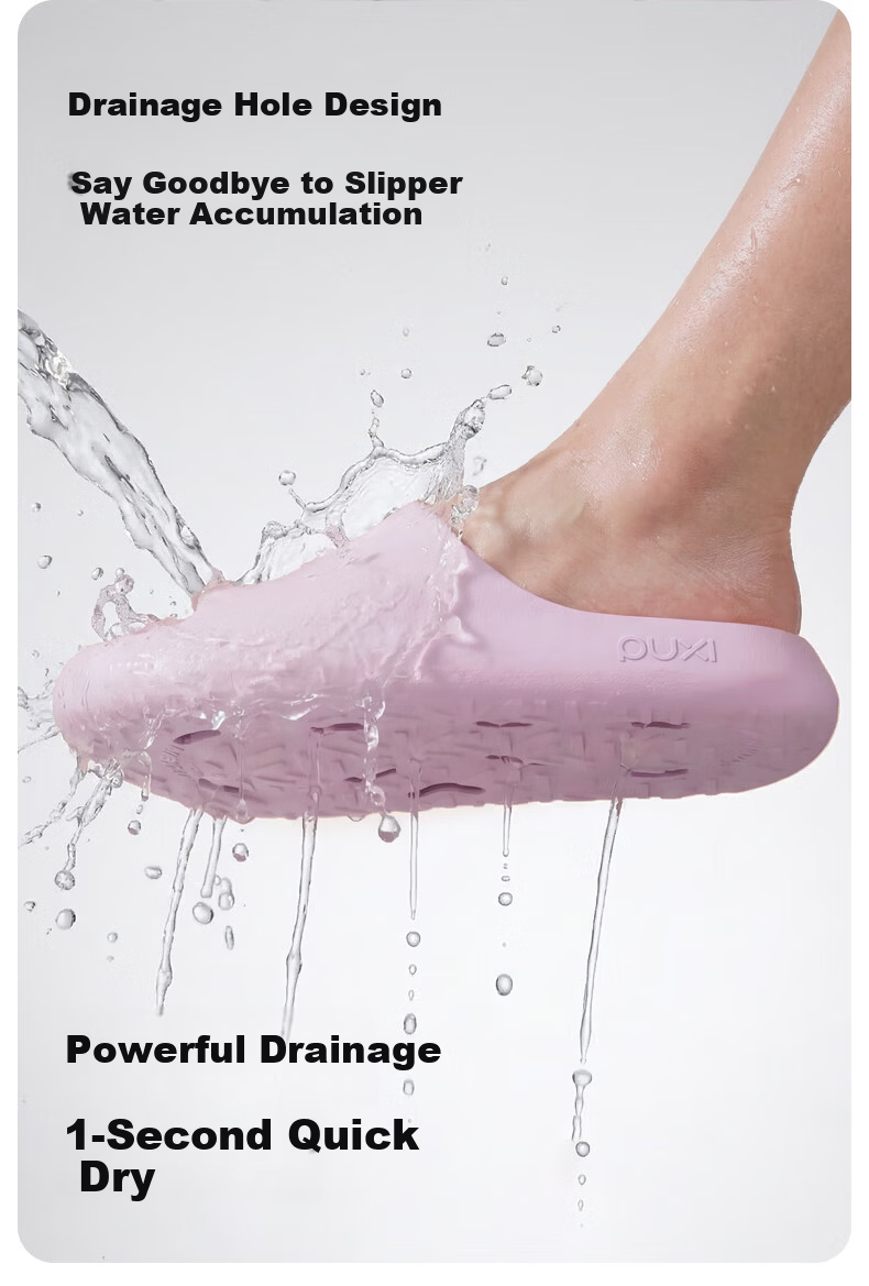 Puxi Quick-Dry Women's Shower Slippers Water Purification Blue Size 35-36 3
