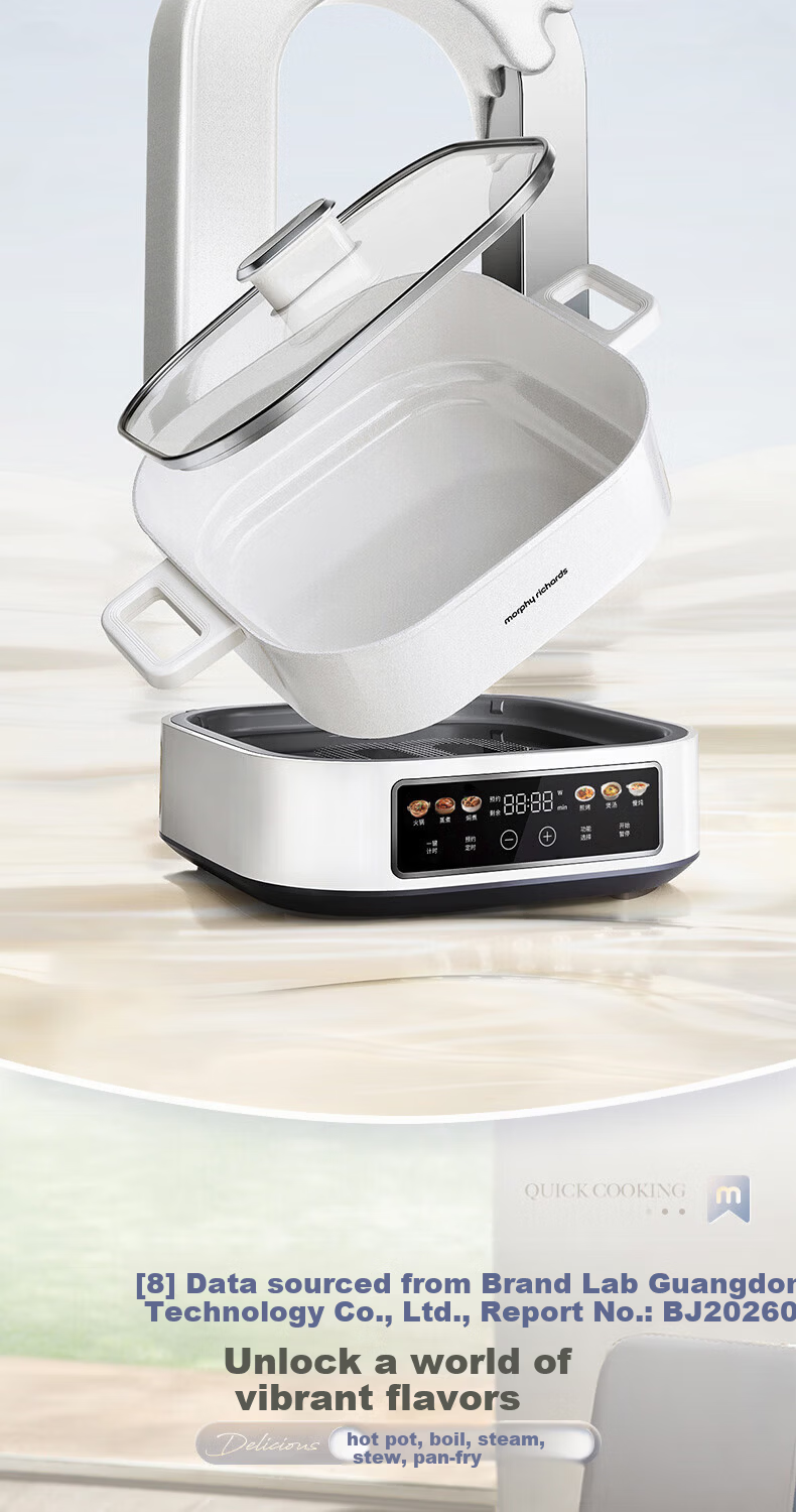 Morphyrichards MR8901 Electric Hot Pot 3-Min Rapid Boil Sauna Hot Pot 2100W 220V 6L Blue Unit 15