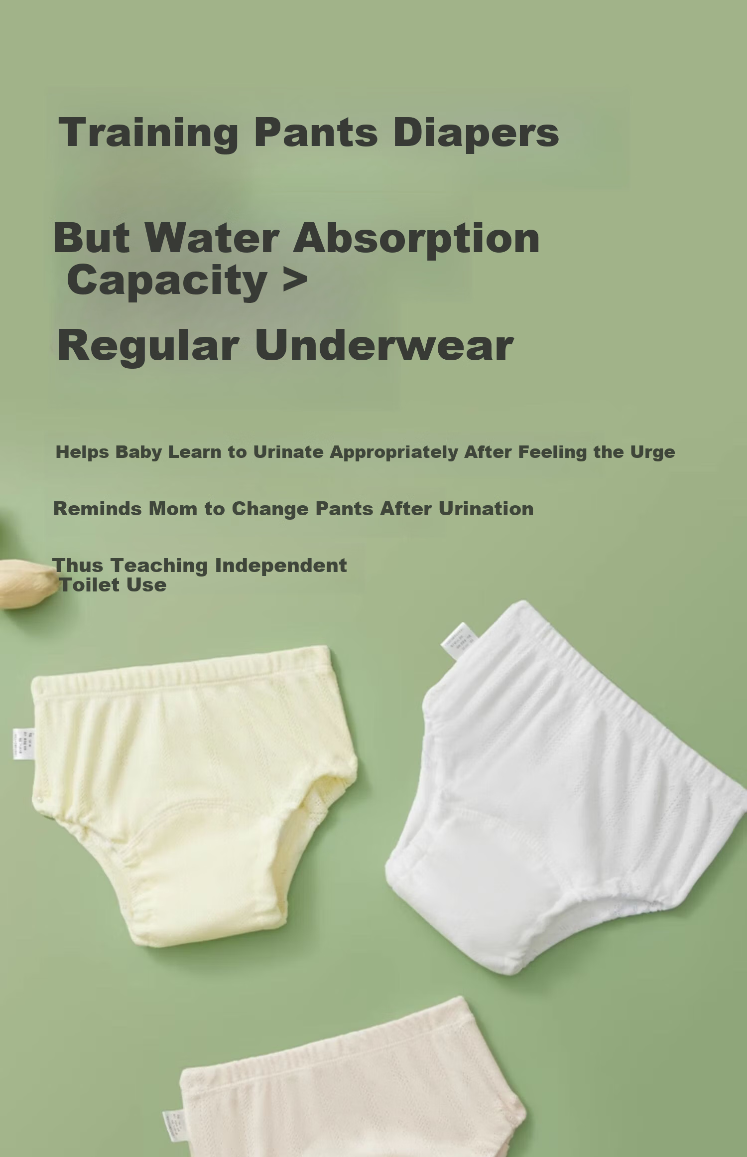 JOYNCLEON Baby Potty Training Pants Waterproof Breathable Washable 4-Pack Size 110 JGN155909 3